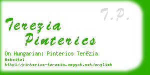 terezia pinterics business card